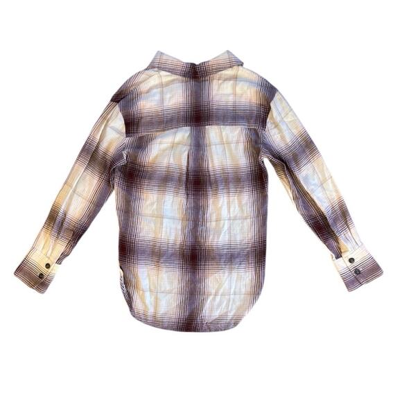 NWT Madewell Popover Shirt in Plaid Cabernet Size XXS - Picture 6 of 8